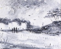Hamid Alvi, 08 x 10 inch, Oil on Canvas, Landscape Painting, AC-HA-028